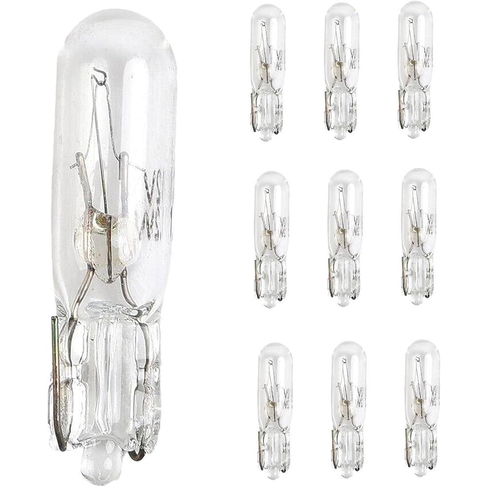 Kit Com 10 Lâmpadas Painel Carro Esmagada Pinguinho T5 1.2w 12v