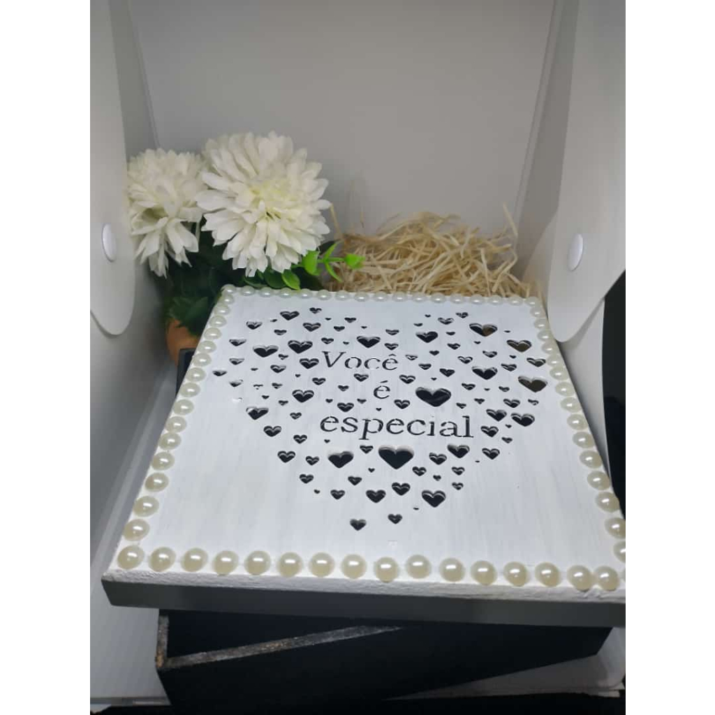 Caixa MDF Decorada para Presente 15x15x5 | Shopee Brasil
