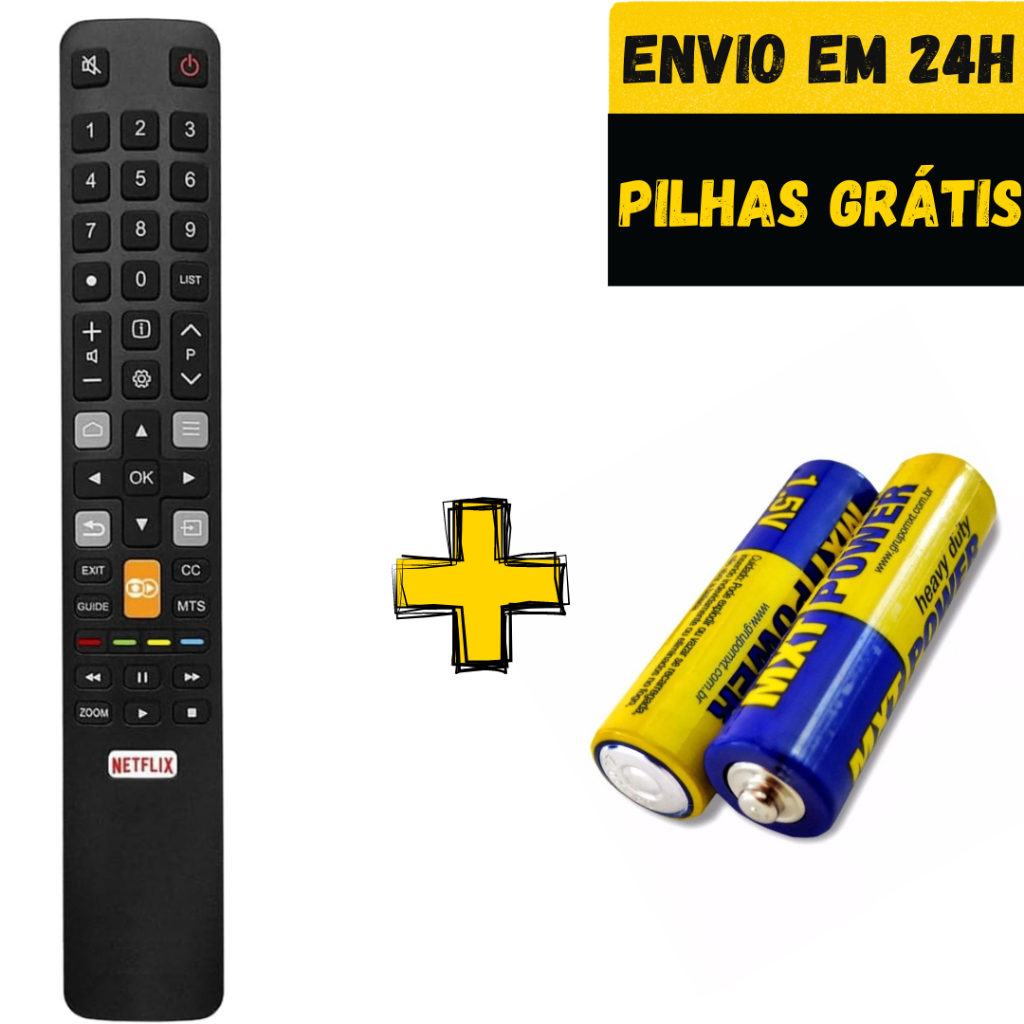 Controle Remoto Compativel Tcl Rc802N Netflix Globo Play Pix - Acessórios  para TV - Magazine Luiza