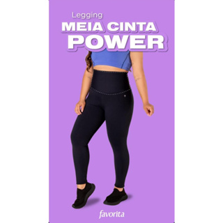 Calça Legging Meia Cinta Academia Romance Fitness Feminino