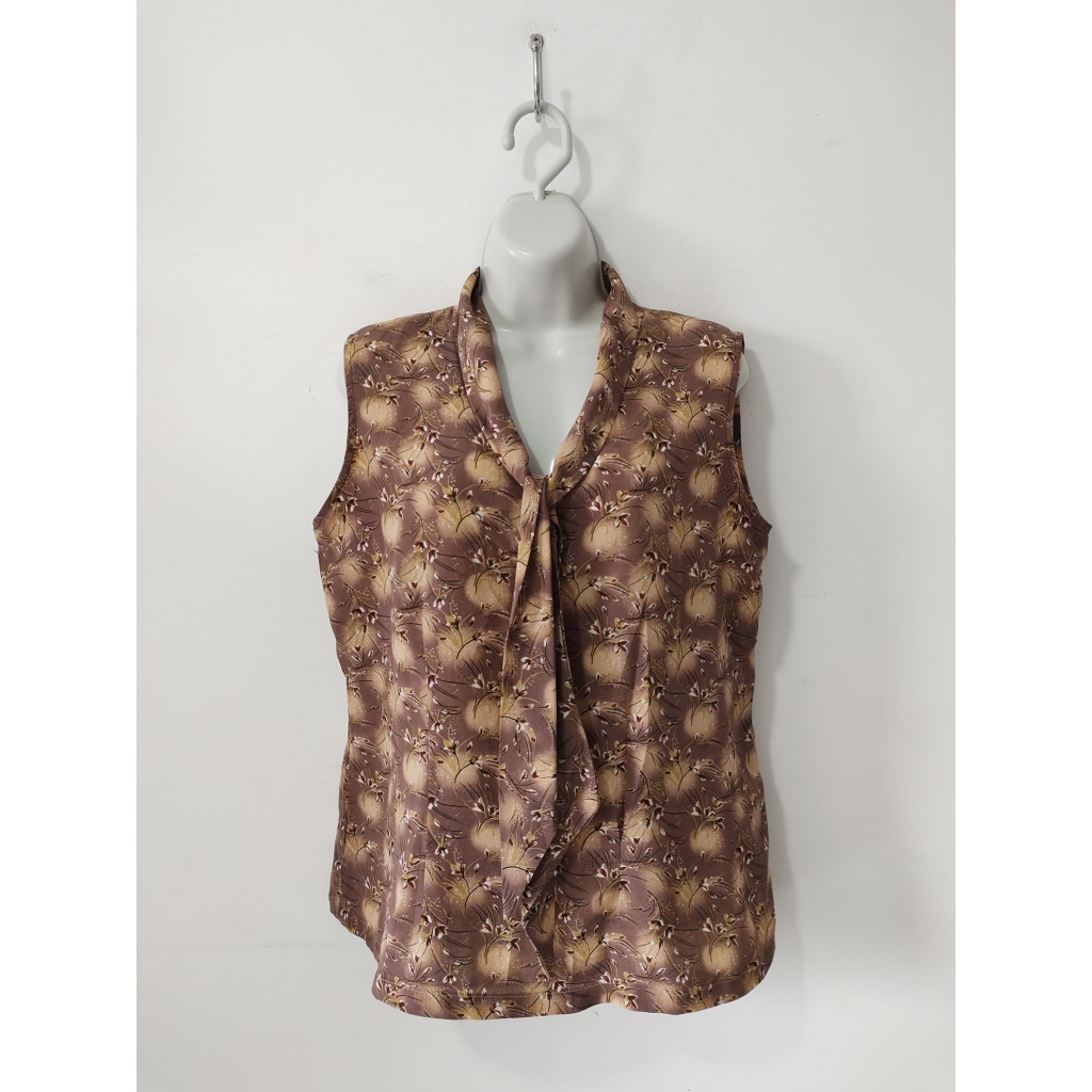 Regata Social Marrom Floral - Tam. G