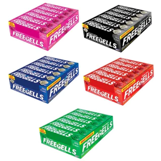 5 Caixas Bala Drops Freegells c/12un Pastilha Riclan Tipo Halls