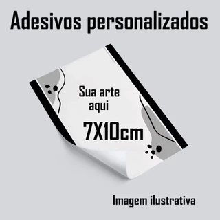 Adesivos personalizados tamanho 7x10cm - 20 unidades