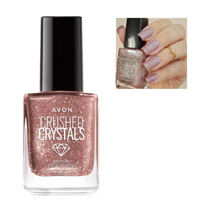 Esmalte Crushed Crystal Avon com glitter Cristal Shopee Brasil