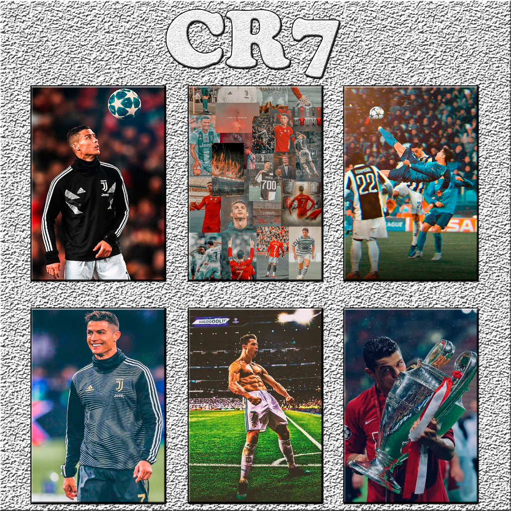 adesivo de parede personalizado decorativo infantil para quarto sala cr7  cristiano ronaldo jogador de futebol