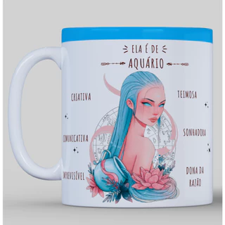 Caneca Personalizada Signos ( Áries, Touro, Gêmeos, Câncer, Leão, Virgem, Libra, Escorpião, Ofiúco, Sagitário, Capricórnio, Aquário e Peixes.) Embrulhamos para presente