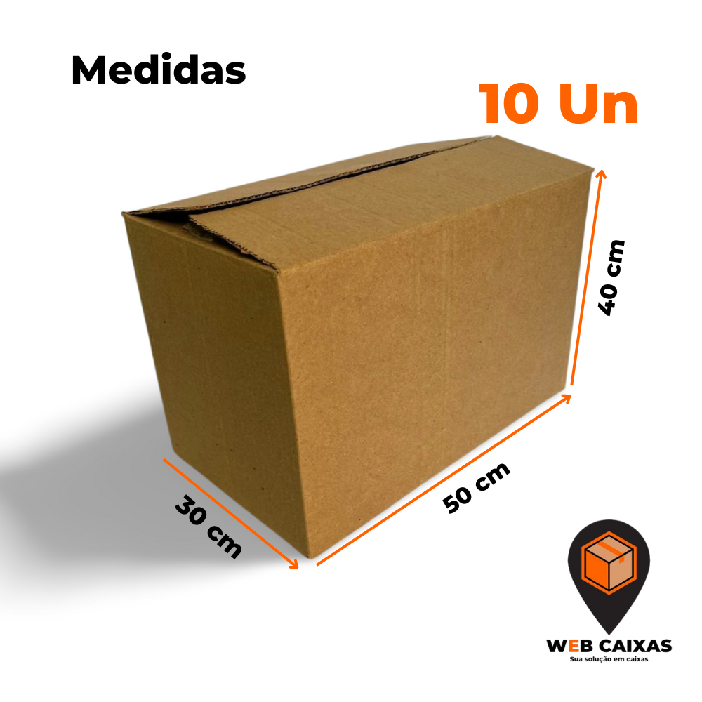 10 Caixas de papelão para mudança 50x30x40 CM