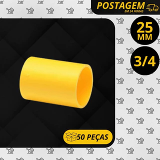 Luva Para conduite Pvc Amarela 3/4 Kit Com 50 unidades