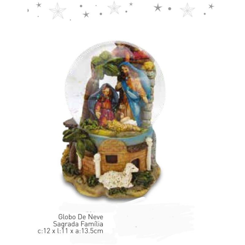 GLOBO DE NEVE SAGRADA FAMÍLIA - PRESÉPIO