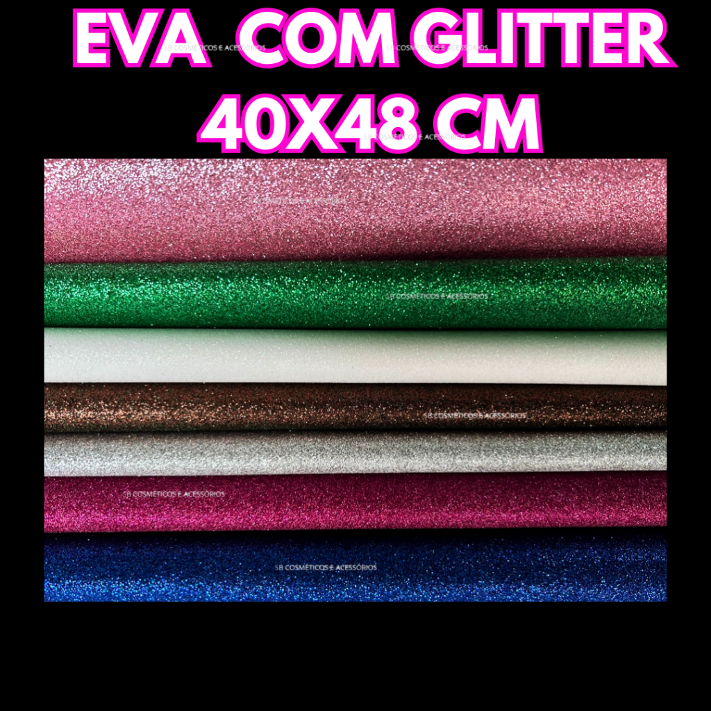 Folhas De Eva Com Glitter 40x48cm Unidade Shopee Brasil 8308
