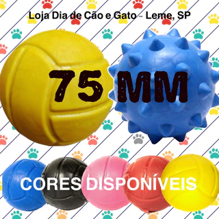 Kit 2, 4, 5 ou 10 Bolas Maciças de 75mm 2D - Enriquecimento Ambiental para cachorros. Atividade day care/creche canina