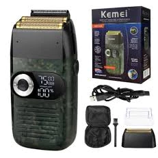 Máquina Shaver Barbeador Potente Profissional Recarregável kemei 2027