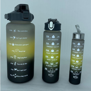 Garrafa De Água 1 Litro, Galão 2l e Copo Squeeze  kit com 3 peças