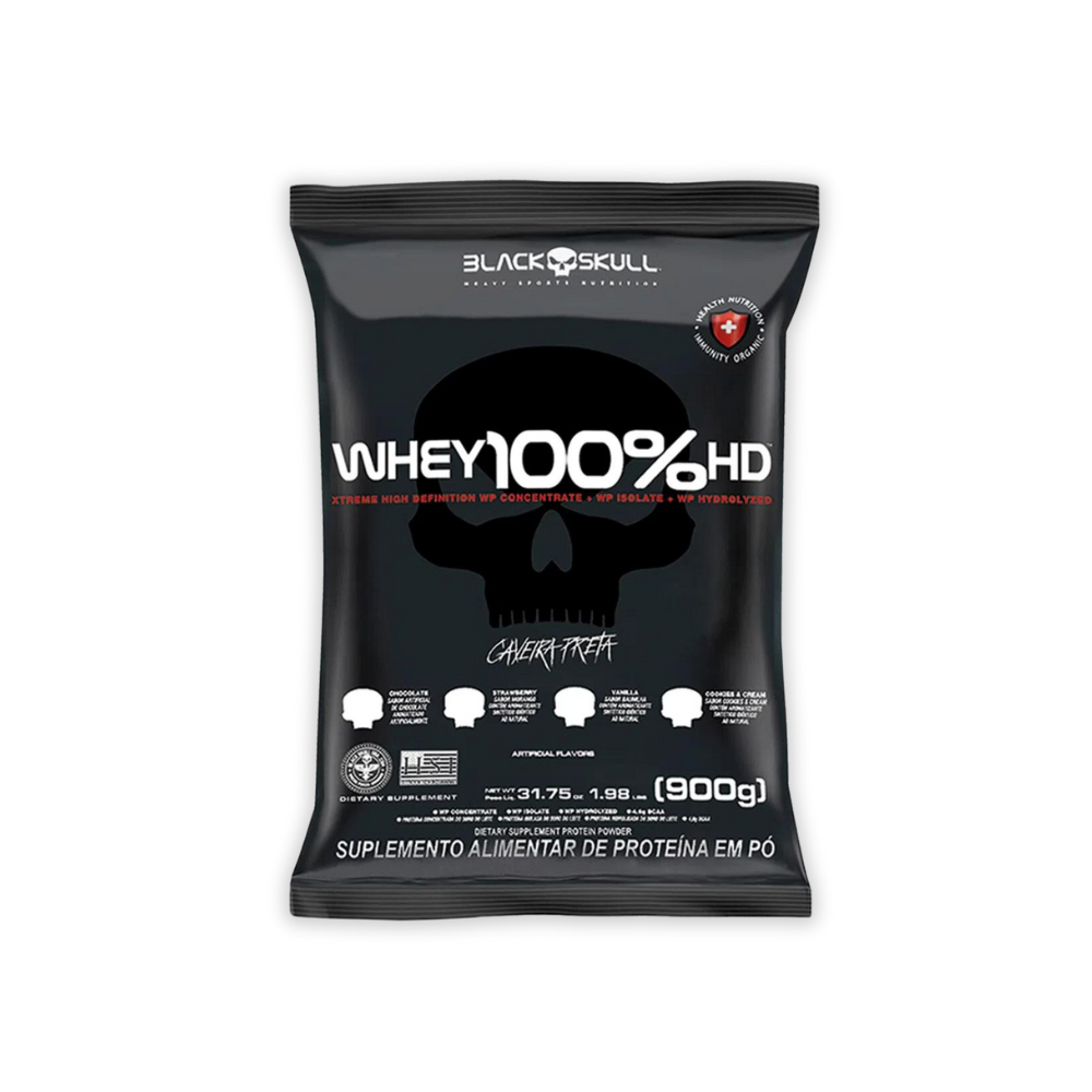 Whey 100% HD Refil- Whey Protein 900g - Black Skull