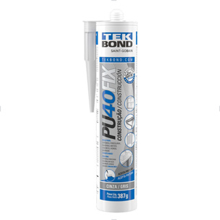Adesivo Selante Multiuso PU40 FIX Cinza Cartucho 387g Tekbond