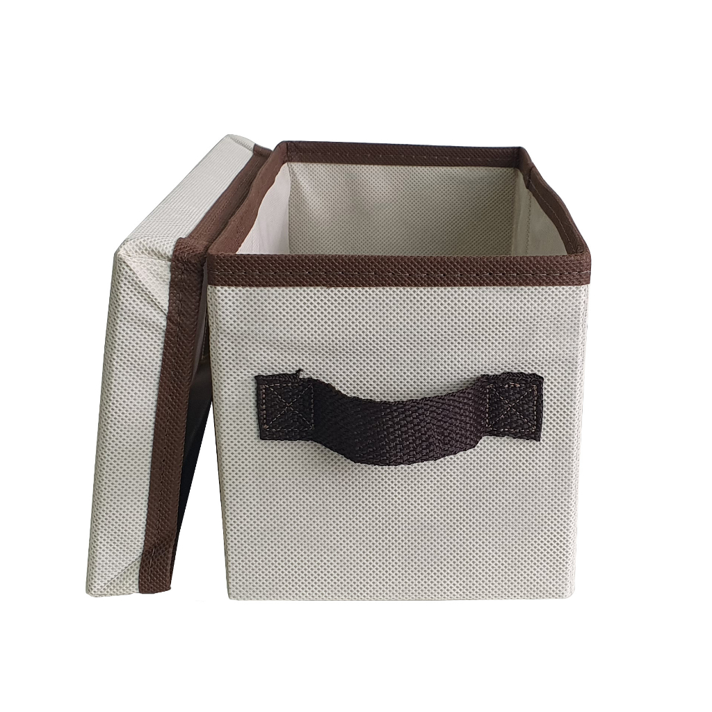 Caixa organizadora de Tecido OrganiBox c/ Alça e Tampa de 14x15x28cm