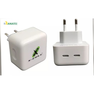 Fonte Carregador X-Cell Duplo Type-c 65W Compatível com iPhone Motorola