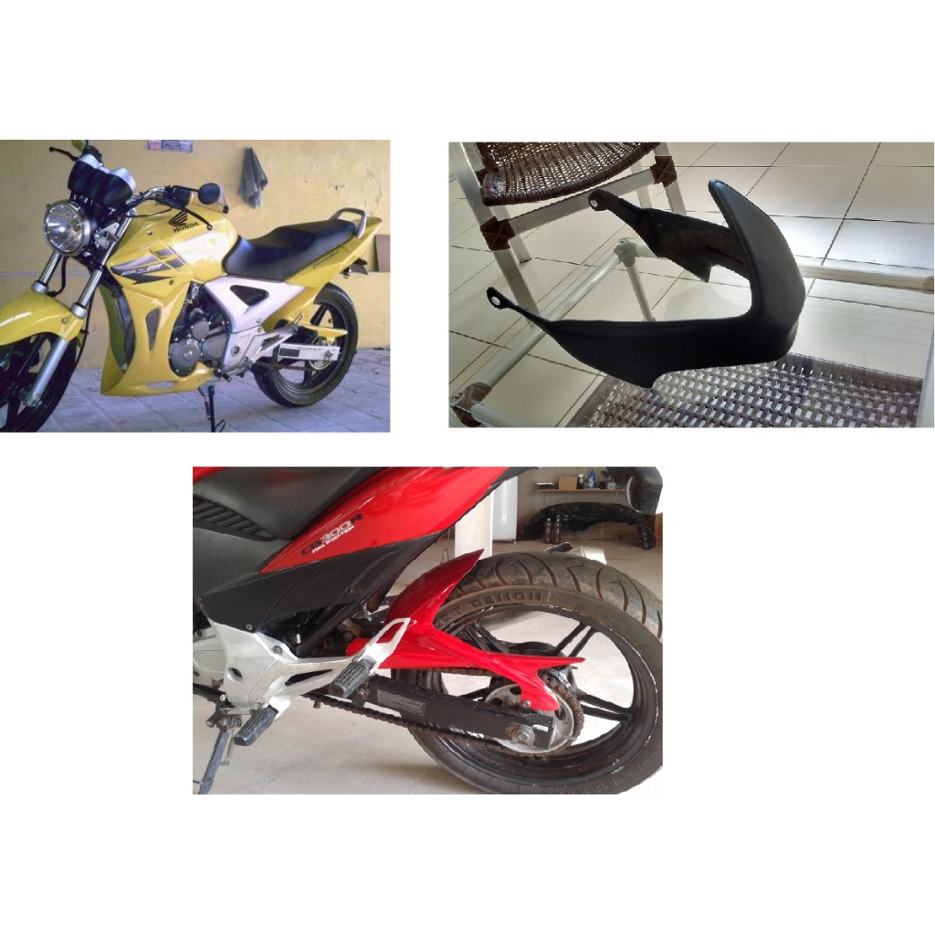 Spoiler Carenagem para CBX 250 twister até 2008, no preto fosco