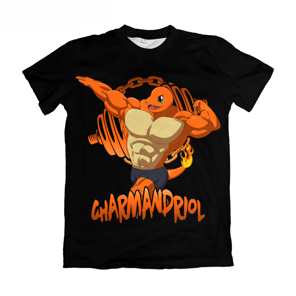 Camiseta Charmander Anime Pokémon Bombado