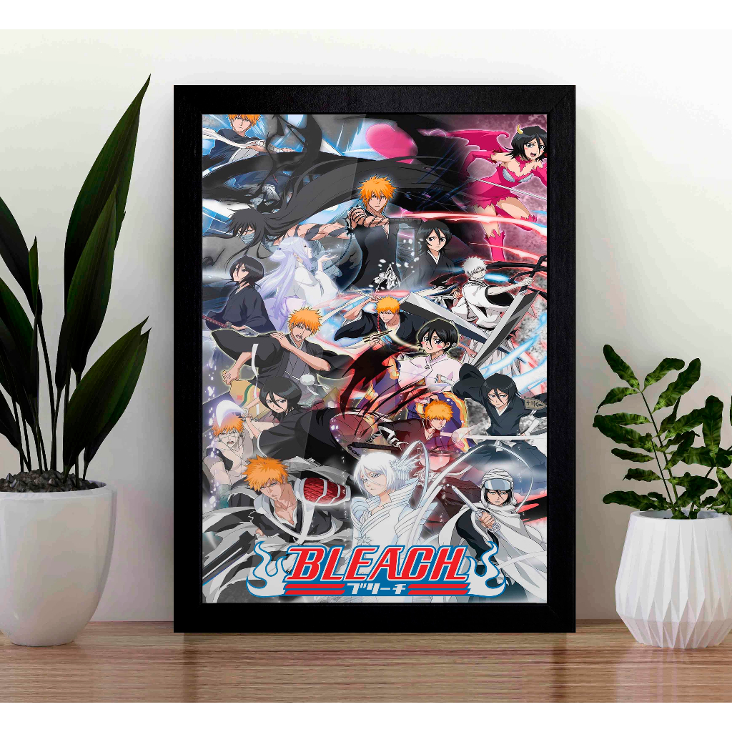 Quadro Bleach Anime A3 - com Acrílico Na Frente Tamanho 45.5 X 33