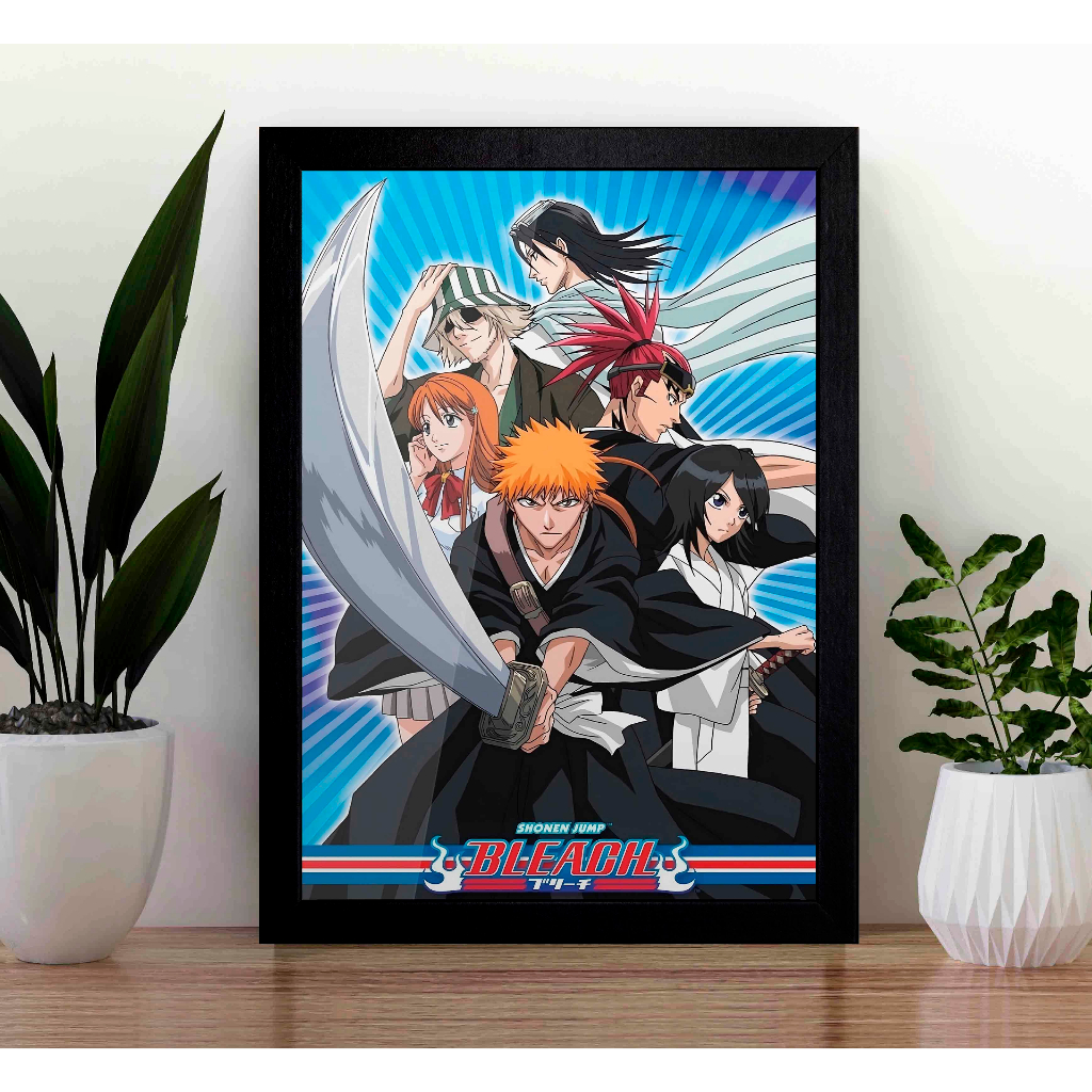Quadro Bleach Anime A3 - com Acrílico Na Frente Tamanho 45.5 X 33