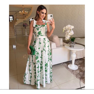 Vestido Feminino Alça Paolla Elegante e estiloso 100% algodão vestido da moda