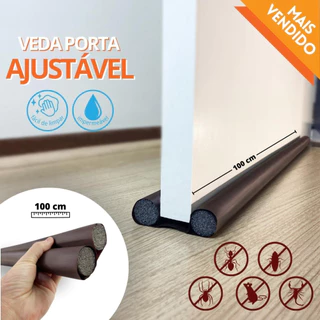Veda Porta Rolinho Protetor Impermeável 100 cm Marrom Ajustável