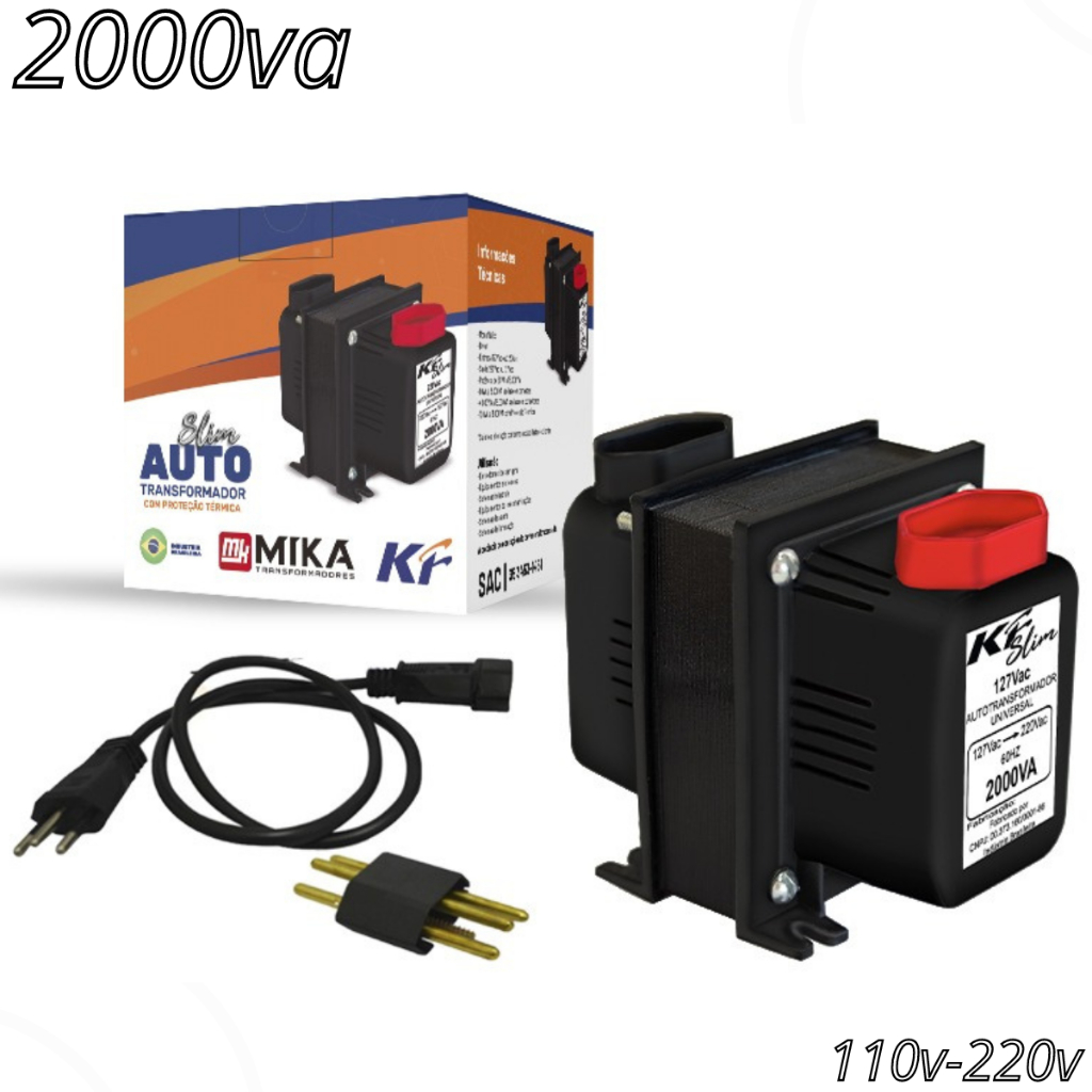 Transformador 2000va 110 Para 220 E 220 Para 110 Bivolt Kf