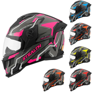 Capacete Moto Fechado Masculino Feminino Pro Tork Stealth Hawk Novo Lançamento Com Viseira Cristal e Narigueira