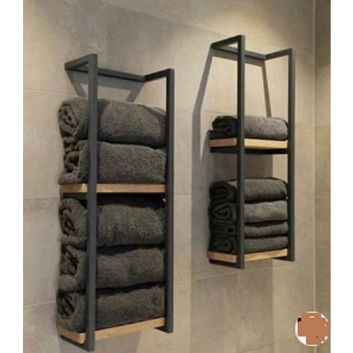 Toalheiro Porta Toalha Estilo Industrial Parede