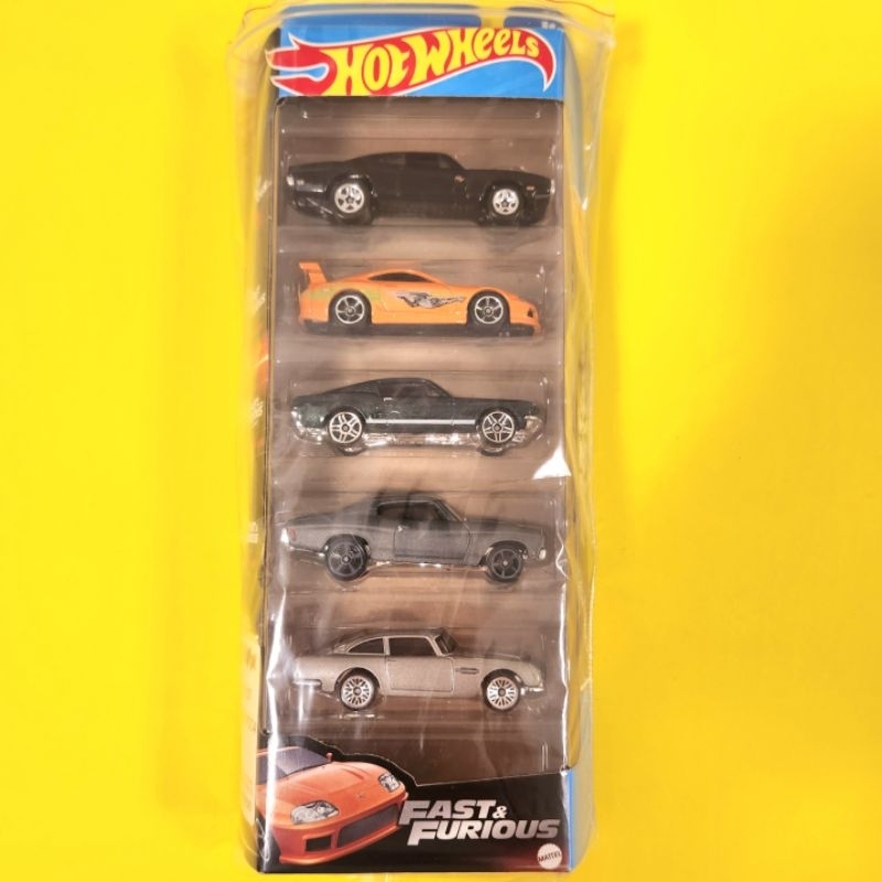 Pack Velozes e Furiosos Fast and Furious 2023 com 5 Carros Supra do Brian Dodge Charger Toretto Hot Wheels Lacrado