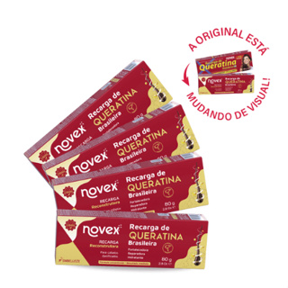 KIT COMPRE 4 PAGUE 3 TRATAMENTO RECONSTRUTOR NOVEX RECARGA DE QUERATINA BRASILEIRA