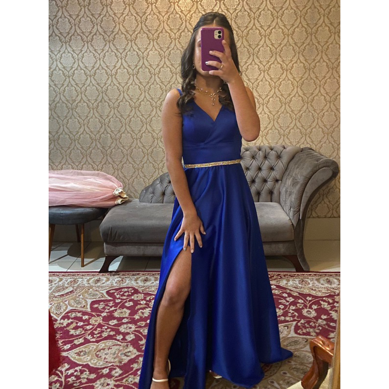 Fotos de vestidos store de formatura azul