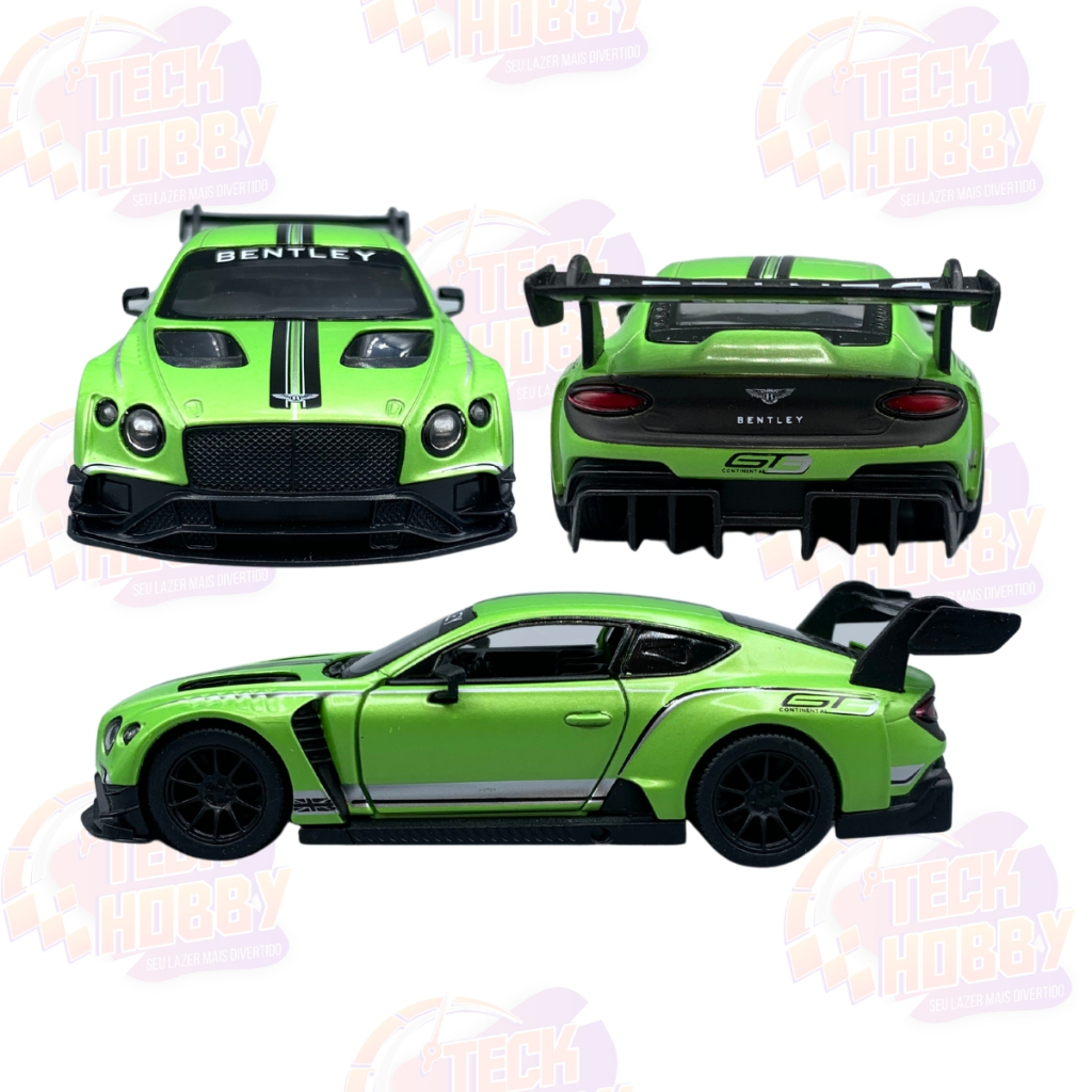 Miniatura Carro Bentley Continental Gt3 Abre Portas Ferro | Shopee