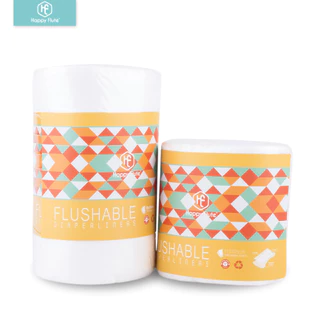 Forro Liner Biodegradável de Bambu para Fralda Ecologica Happy Flute, Tamanho Variados - 100 folhas
