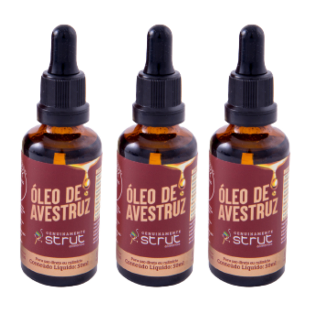 KIT 3 OLEO DE AVESTRUZ - 50 ML | Shopee Brasil