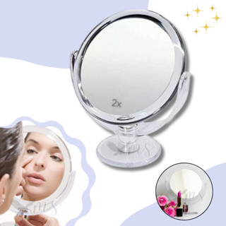 Espelho com luz led e aumento para maquiagem Beurer. Espelho cosmético  giratório