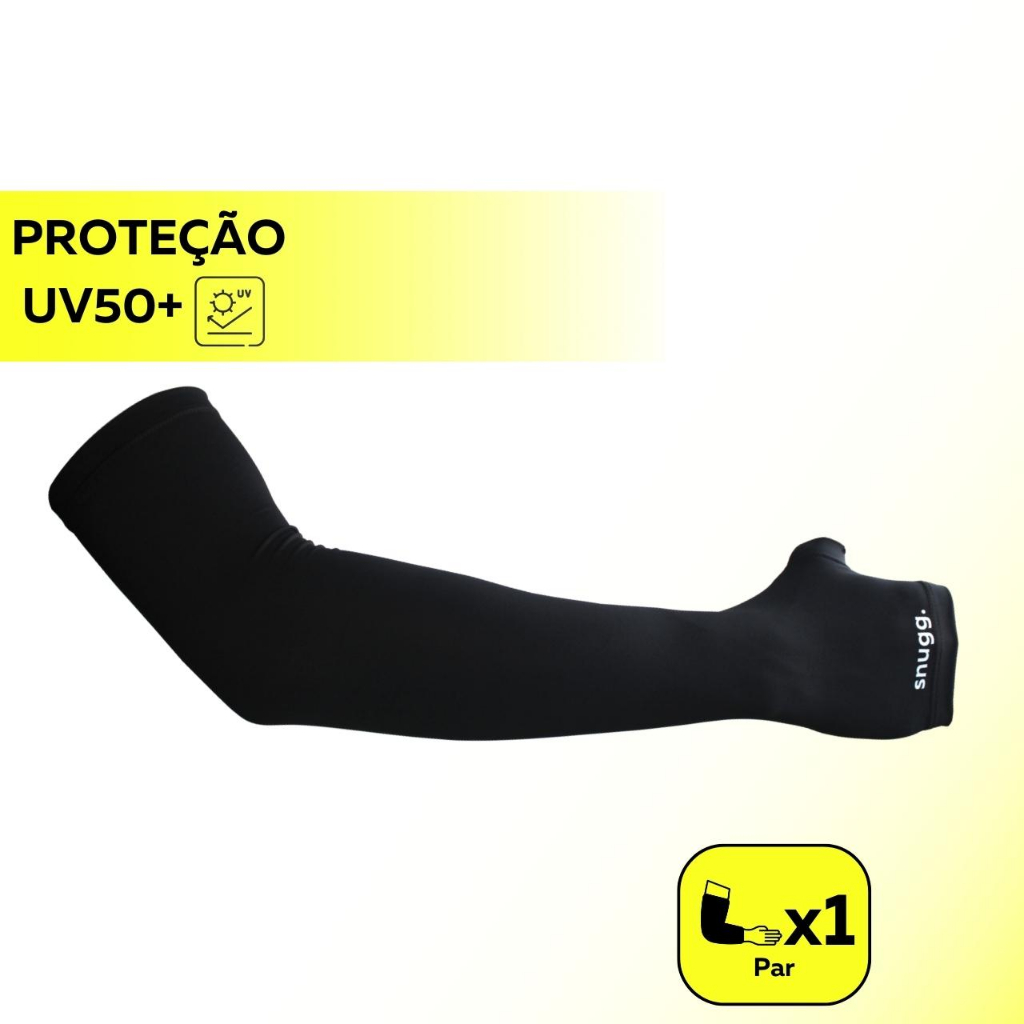 Par Manguito Proteção Solar UV50 Com Dedo Manga Ciclismo