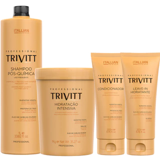 Shampoo 1 Litro + Máscara 1kg + Condicionador E Leavin 200ml