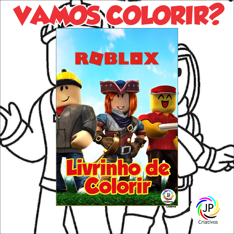 lembrancinha kit livrinho de colorir do Roblox 