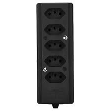 Kit 5mts Fio Paralelo 2.5 + Tomada Barra 2P + T 20A - Quintupla - Preta
