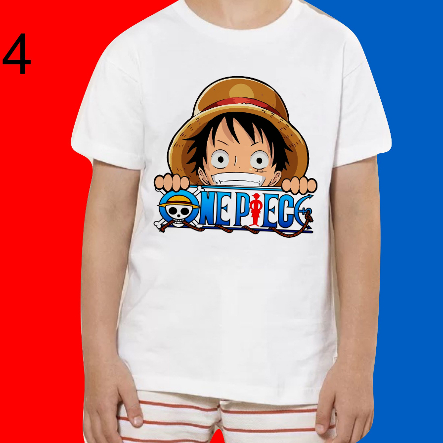Camisa Temática Infantil Masculino One Piece Luffy - Compra Online I  Pirilampo Kids