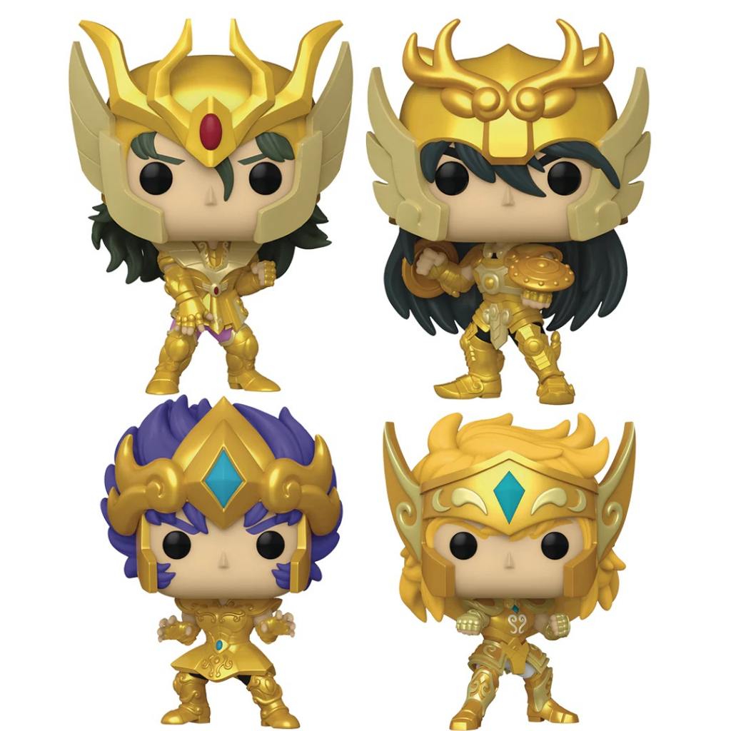 SET GOLD + SET BRONZE - Funko Pop! Animation: Saint Seiya - 10 UNIDADES - Seiya, Shiryu, Hyoga, Shun, Ikki / Lacrados - PRONTA ENTREGA