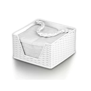 Porta Guardanapos Rattan Plástico Resistente - Branco