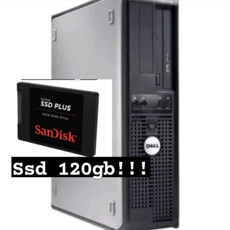 COMPUTADOR PC Dell WI-FI ssd 120gb 8gb ddr3 + kit CX DE SOM + FONE teclado e mouse e cabo de força