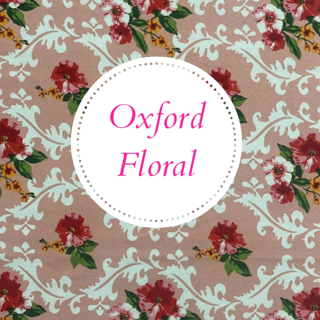 Tecido: Oxford estampado cozinha com barrado ( 1,00 m x 1,47
