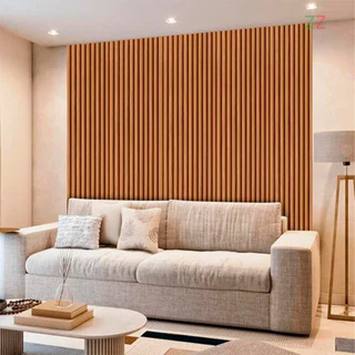 Painel 3D Ripado Ecológico - WPC Para Parede ou Teto - 125cm x 16 cm x 2,5 cm - Kit 10 Peças