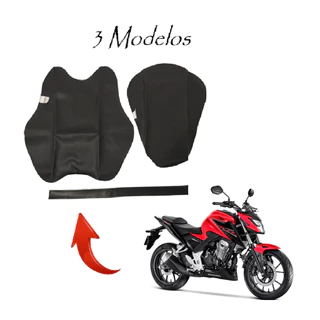 Capa do Banco Honda Cb 300F Com Cinta 2023 Modelo Original - Lisa / Antiderrapante / Carbono