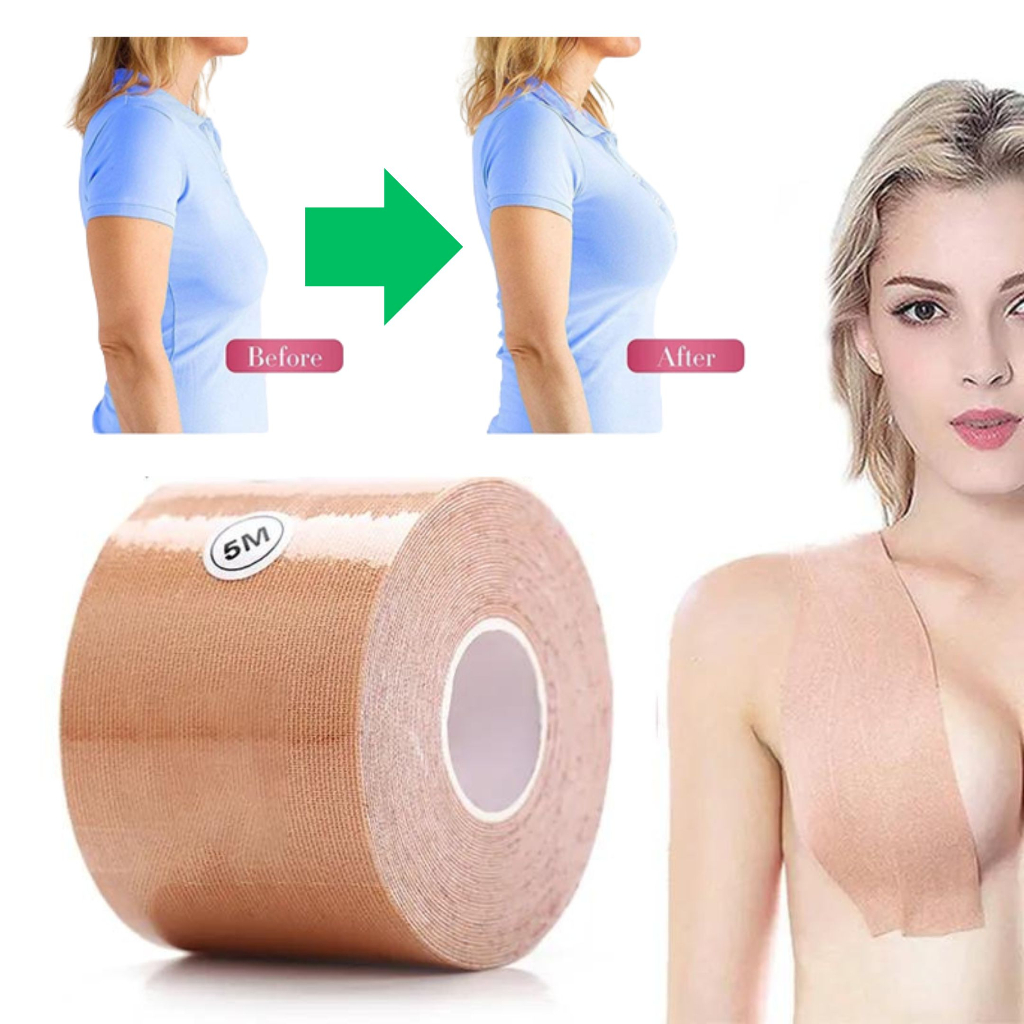 Sutiã Fita Levanta Seios Peito Adesivo Discreto Boob Tape 5m