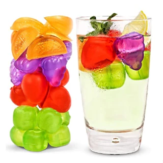 10 Cubos De Gelo Em Formato De Frutas Para Bebidas Refrigerantes Artificial Reutilizável Ecológico em Oferta na Shopee